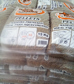Pellets de Madeira NovaLenha Certificação A1 Plus Palete 77 Sacos 15kg (1155kg)