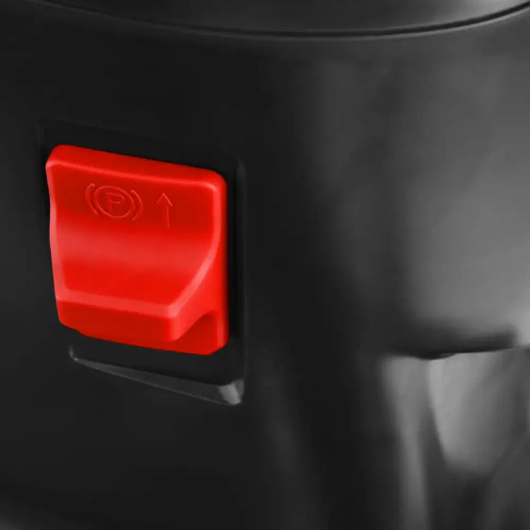 HECHT 5192 - Vista lateral com largura de corte 92cm e rodas 15/18"