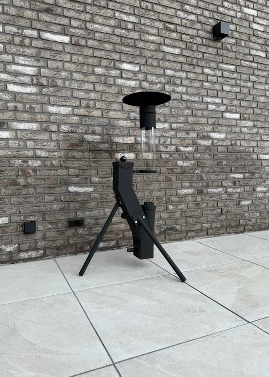 Flamesa Magnus Compact - Salamandra a pellets exterior 110cm vista 360º